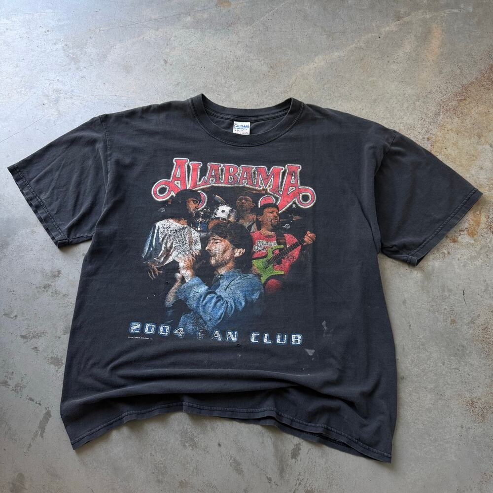Vintage Y2K Alabama Country Music Distressed Faded Retro Graphic T-shirt Size XL